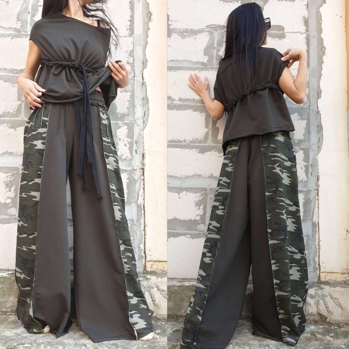 Camouflage Loose Outfit - Handmade clothing from AngelBySilvia - Top Designer Brands 