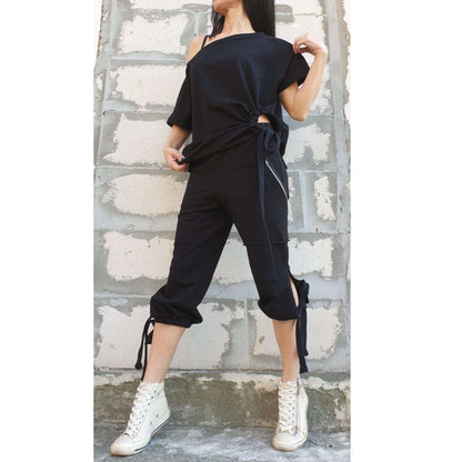 Casual Comfortable Black Set - Handmade clothing from AngelBySilvia - Top Designer Brands 