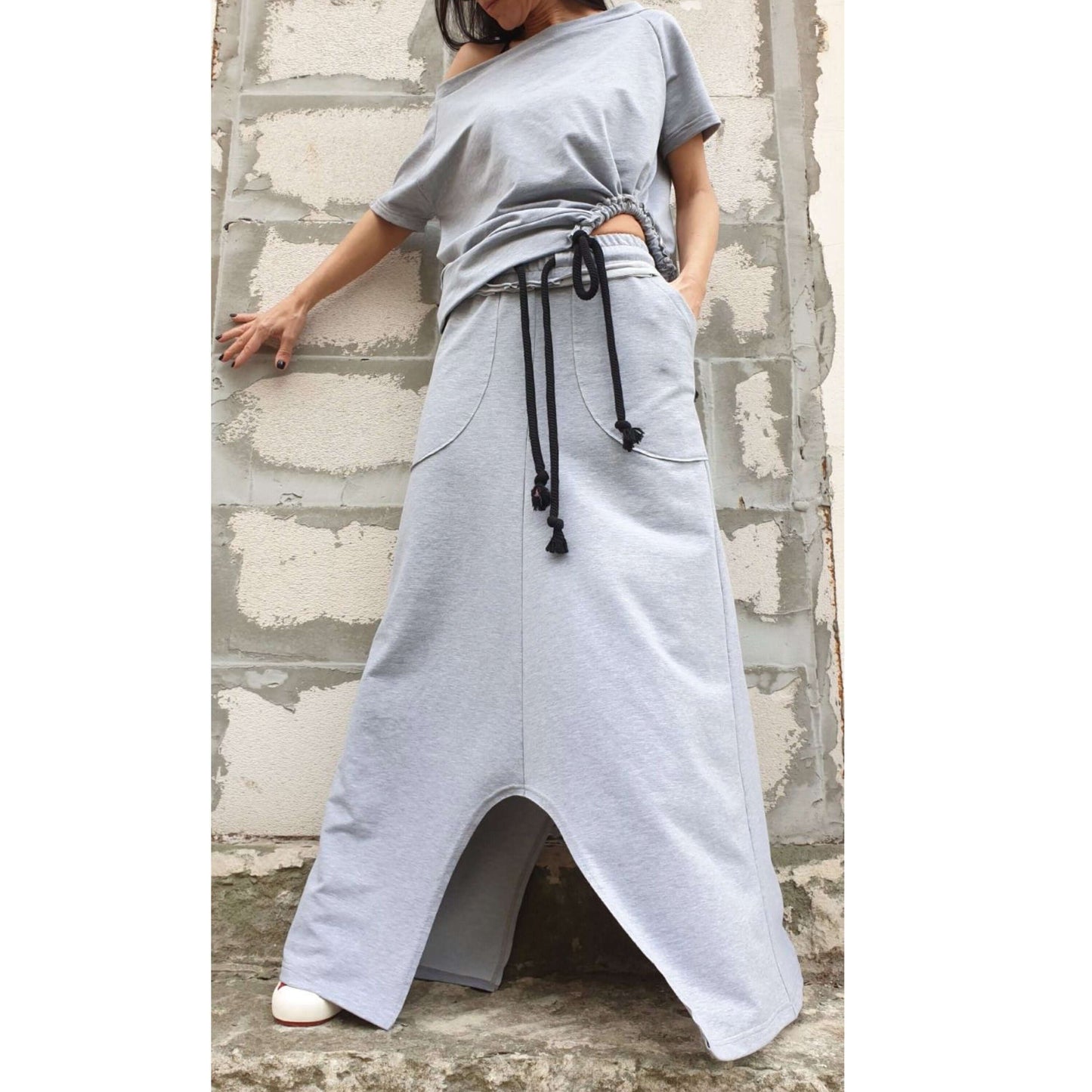 Asymmetric Cotton Set - Handmade clothing from AngelBySilvia - Top Designer Brands 