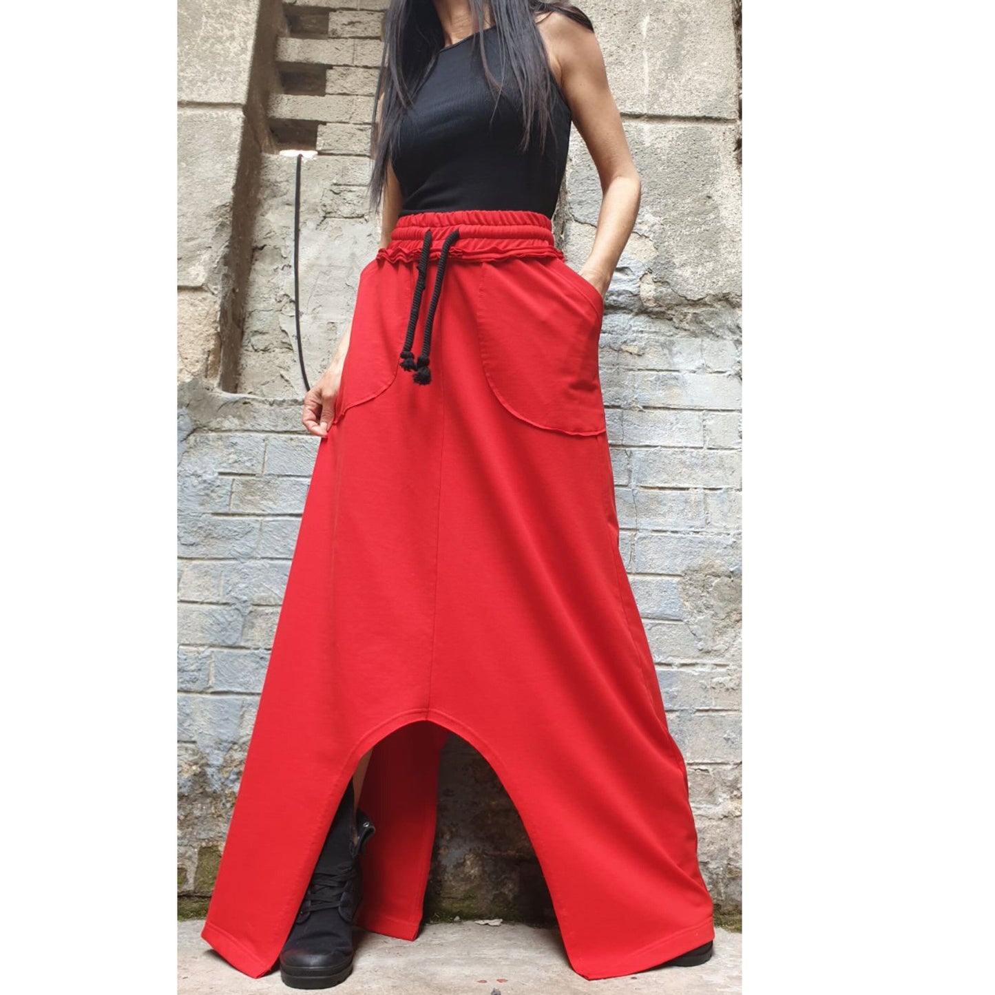 Red Long Skirt - Handmade clothing from AngelBySilvia - Top Designer Brands 