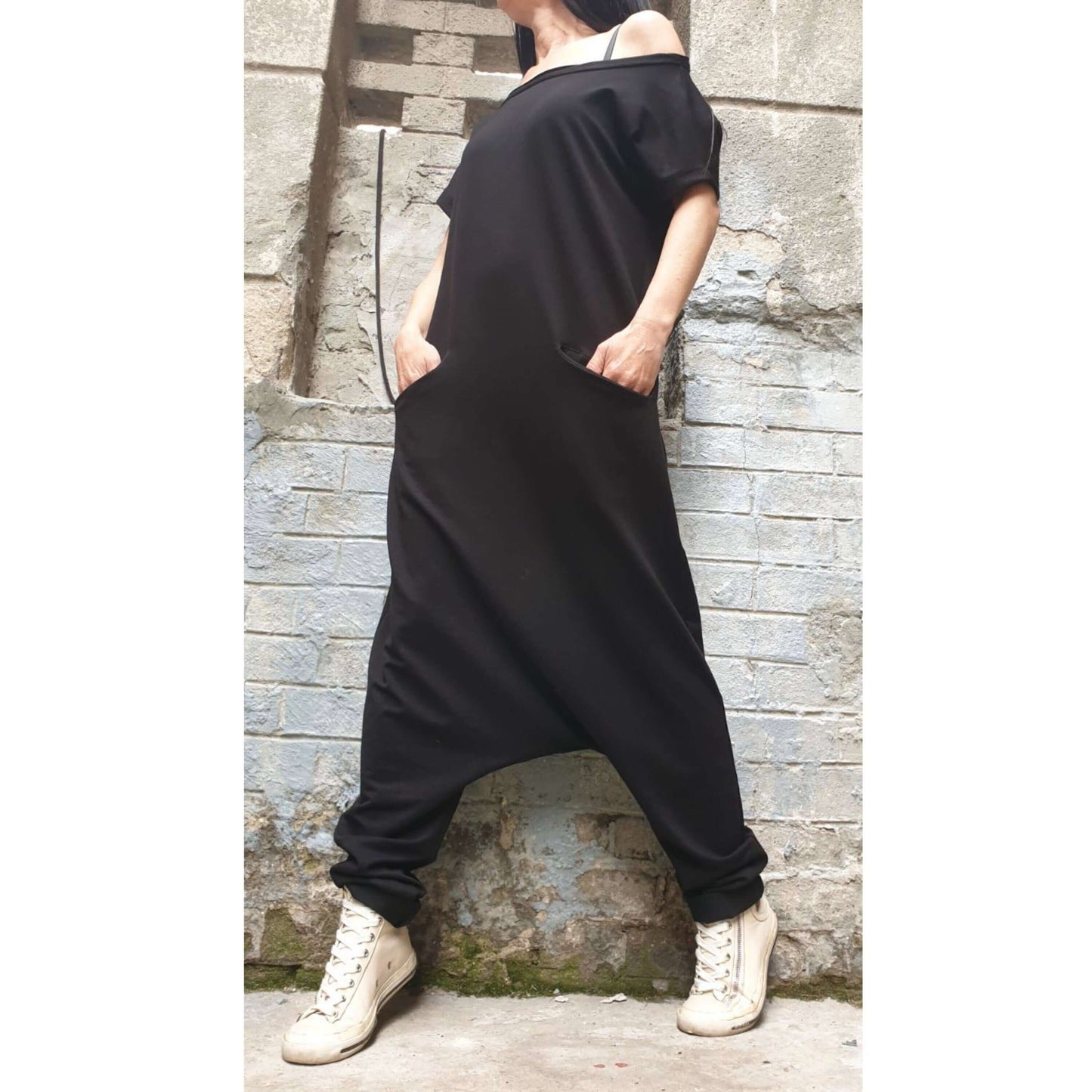 Drop Crotch Woman Jumpsuit - Handmade clothing from AngelBySilvia - Top Designer Brands 