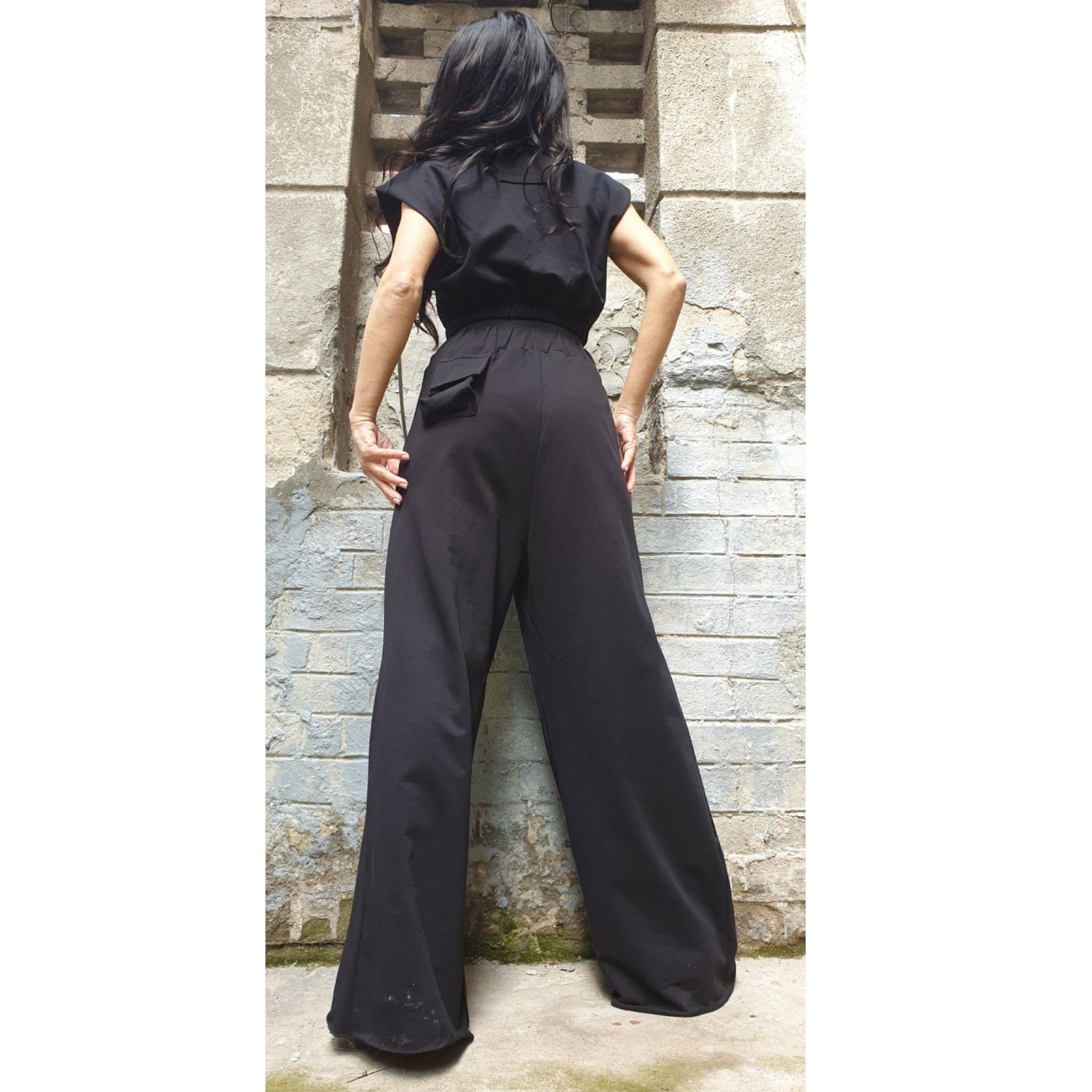 Pants Blouse Casual Black Set - Handmade clothing from AngelBySilvia - Top Designer Brands 