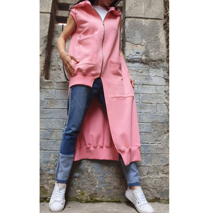 Asymmetric Pink Vest - Handmade clothing from AngelBySilvia - Top Designer Brands 