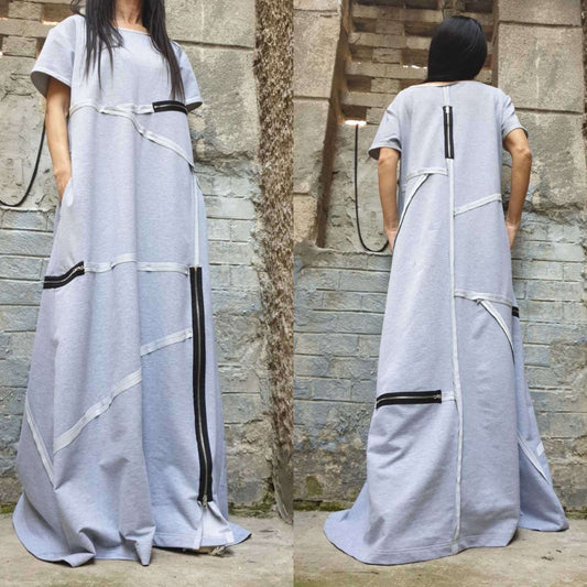 Grey Kaftan Dress - Handmade clothing from AngelBySilvia - Top Designer Brands 