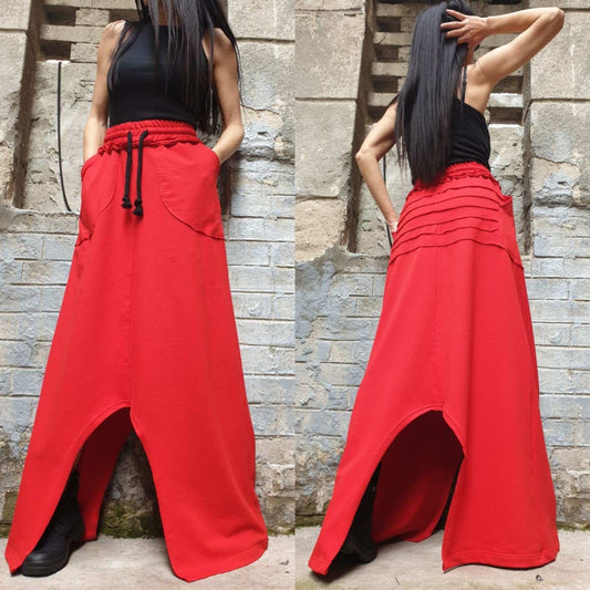 Red Long Skirt - Handmade clothing from AngelBySilvia - Top Designer Brands 