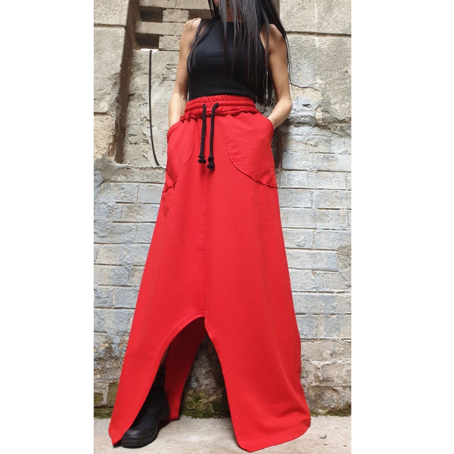 Red Long Skirt - Handmade clothing from AngelBySilvia - Top Designer Brands 