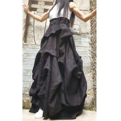 Extravagant Linen Skirt - Handmade clothing from AngelBySilvia - Top Designer Brands 