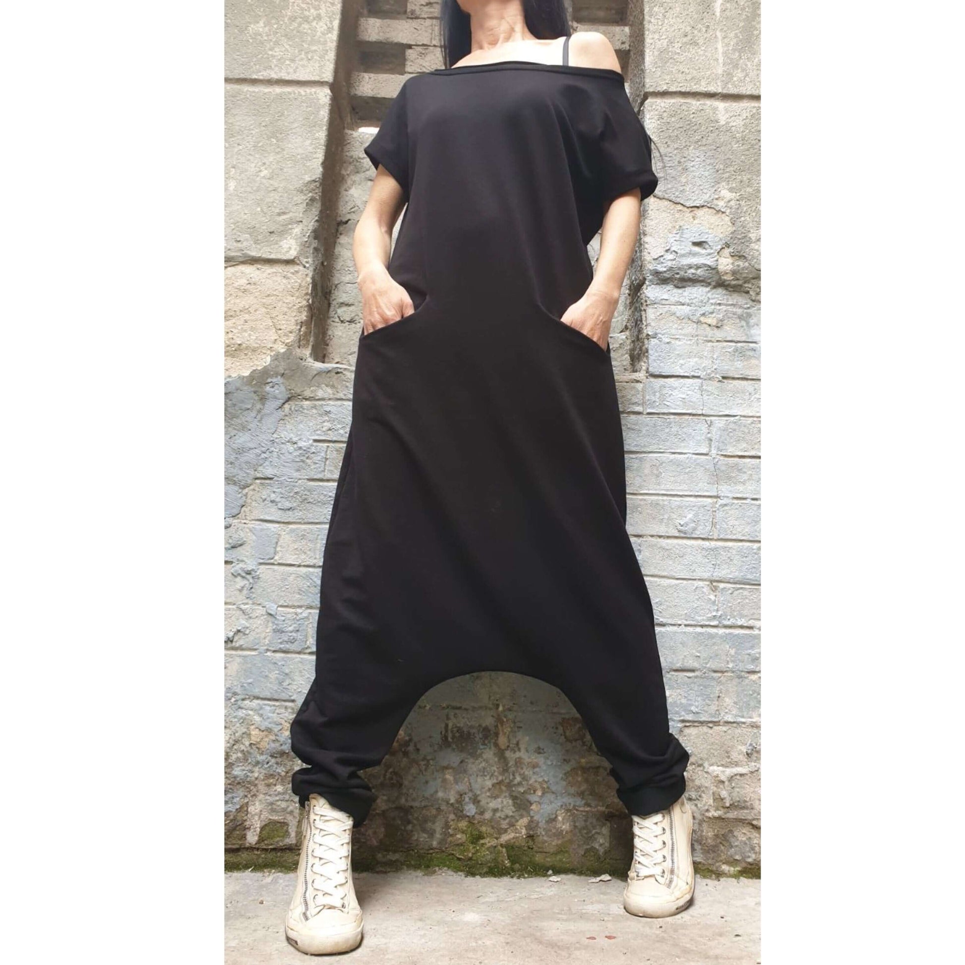 Drop Crotch Woman Jumpsuit - Handmade clothing from AngelBySilvia - Top Designer Brands 