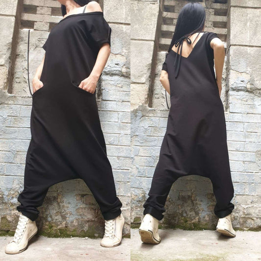 Drop Crotch Woman Jumpsuit - Handmade clothing from AngelBySilvia - Top Designer Brands 