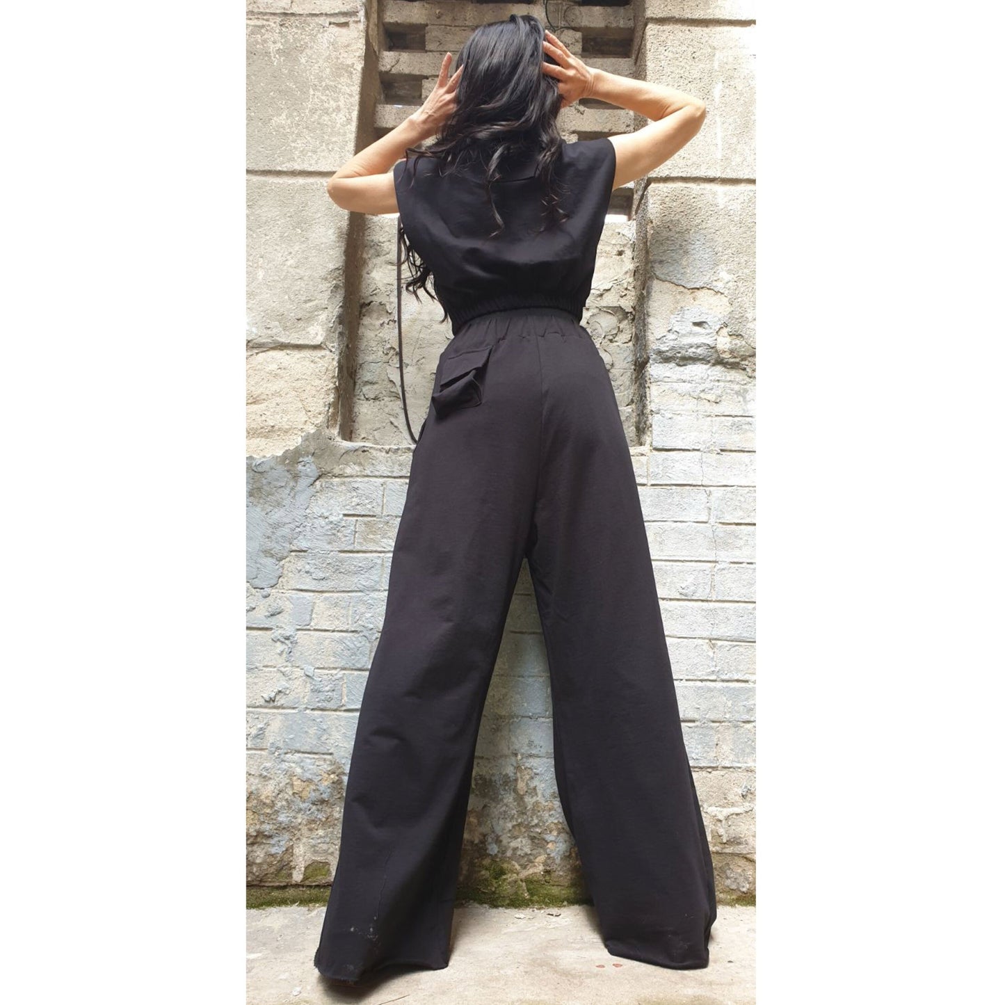 Pants Blouse Casual Black Set - Handmade clothing from AngelBySilvia - Top Designer Brands 