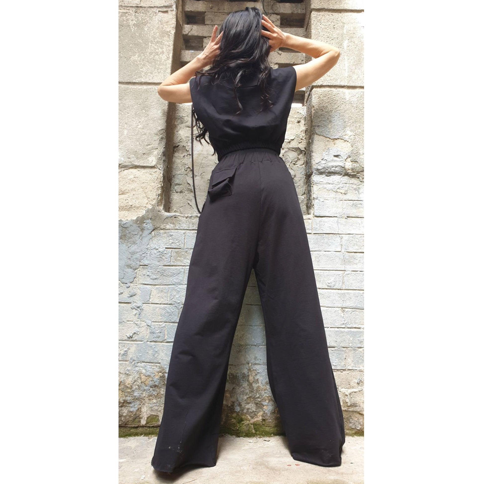 Pants Blouse Casual Black Set - Handmade clothing from AngelBySilvia - Top Designer Brands 