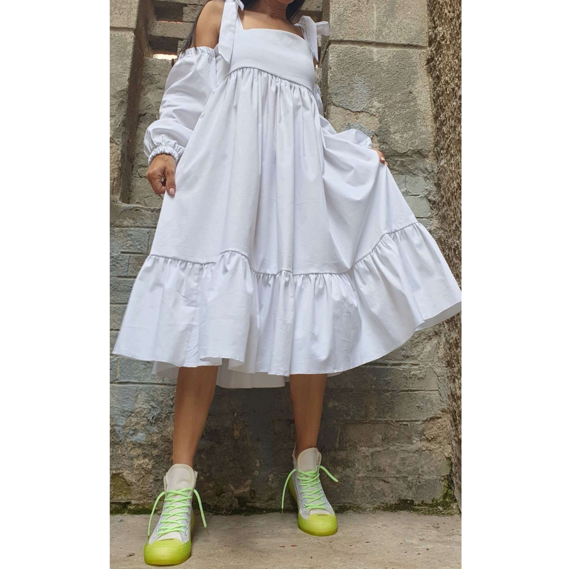 Bare Shoulders Dress - Handmade clothing from AngelBySilvia - Top Designer Brands 