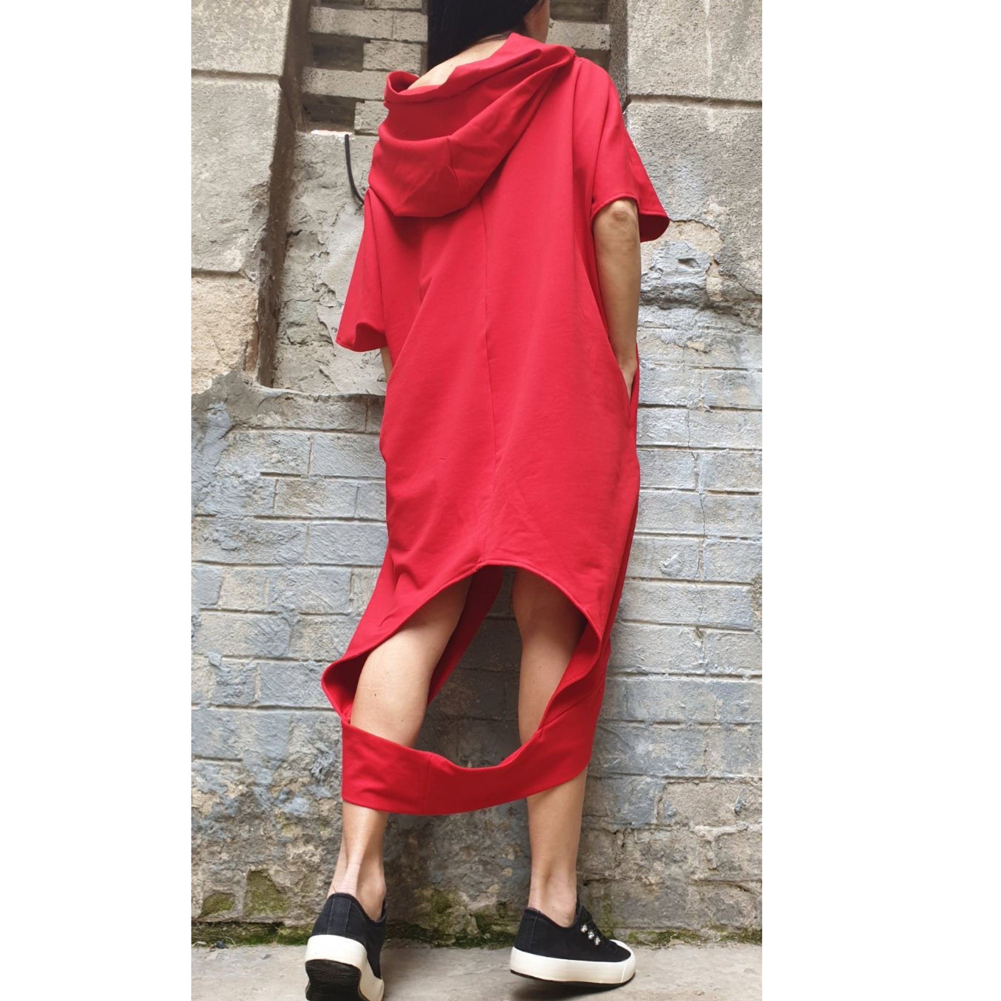 Red Loose Tunic - Handmade clothing from AngelBySilvia - Top Designer Brands 
