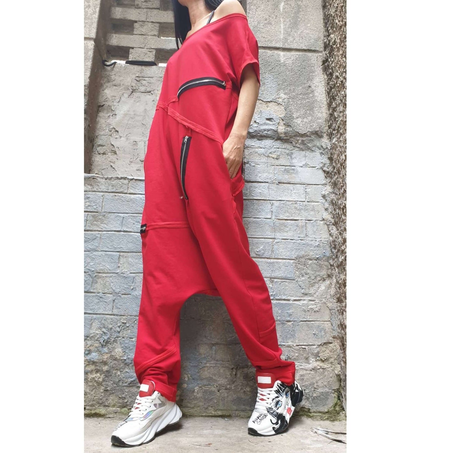 Casual Wide Leg Overalls - Handmade clothing from AngelBySilvia - Top Designer Brands 