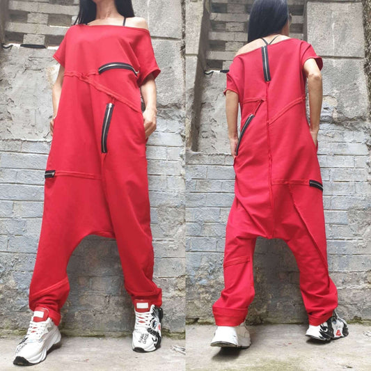 Casual Wide Leg Overalls - Handmade clothing from AngelBySilvia - Top Designer Brands 