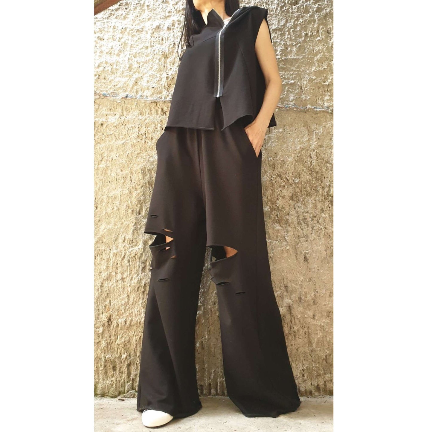 High Waist Trousers - Handmade clothing from AngelBySilvia - Top Designer Brands 