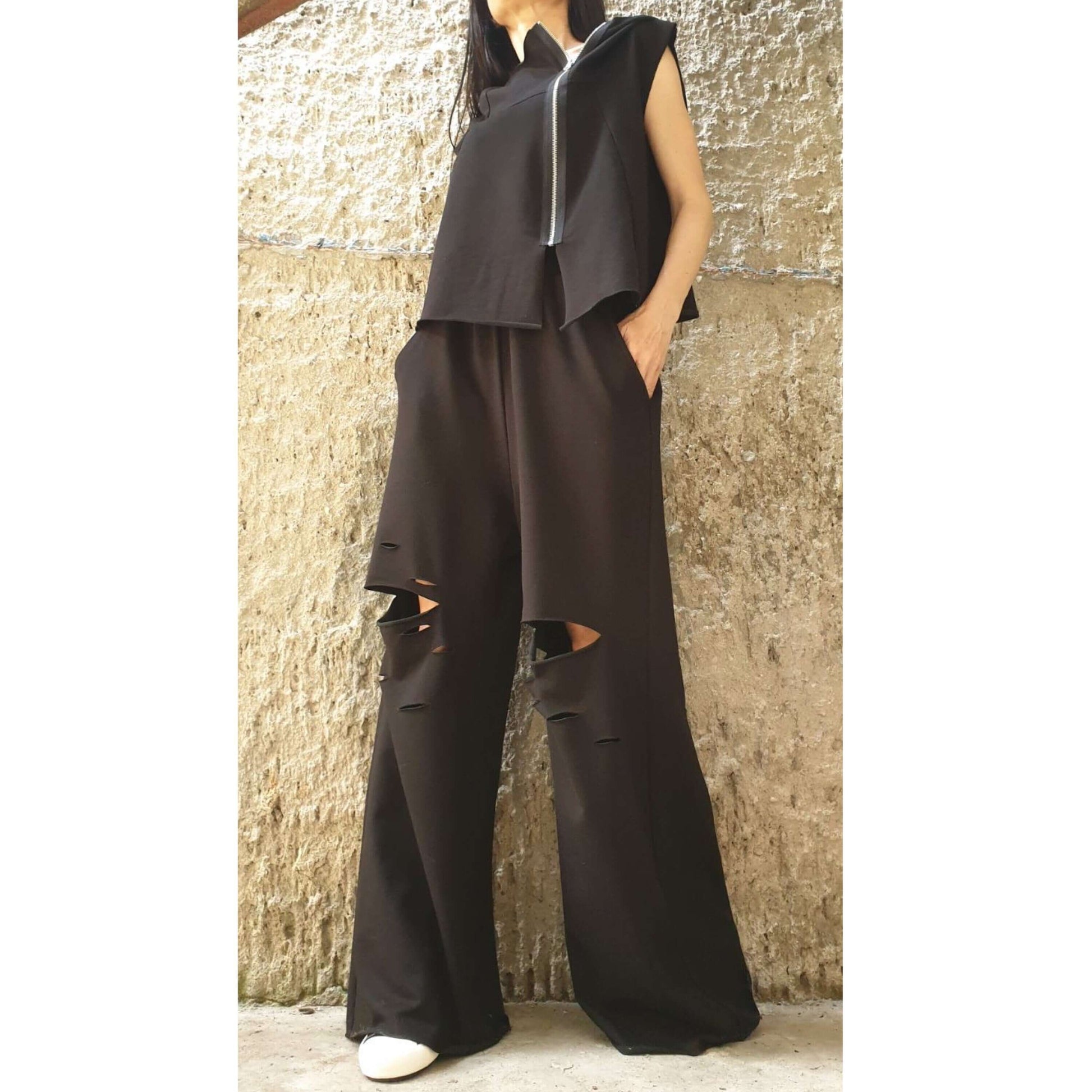 High Waist Trousers - Handmade clothing from AngelBySilvia - Top Designer Brands 