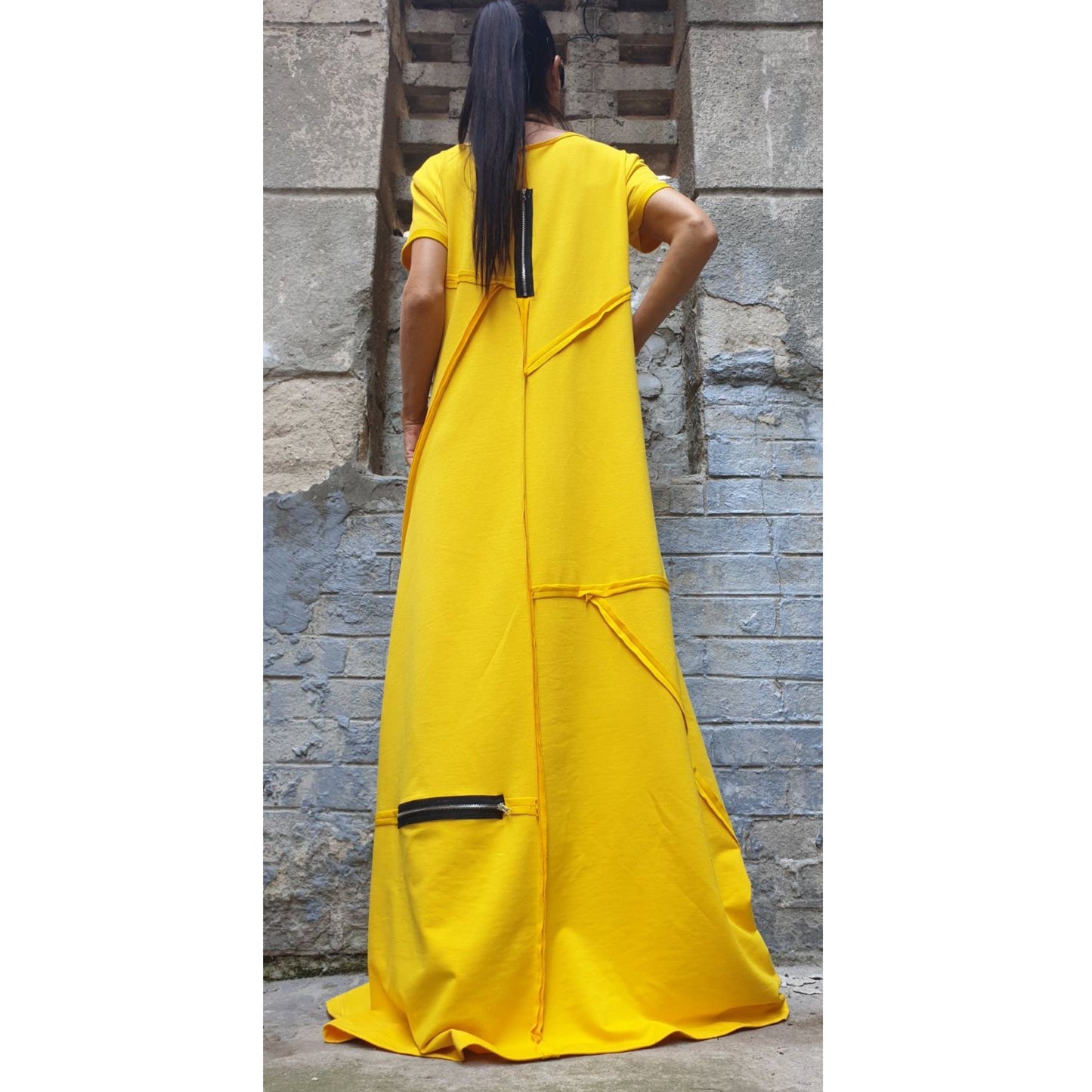 Yellow Long Dress - Handmade clothing from AngelBySilvia - Top Designer Brands 