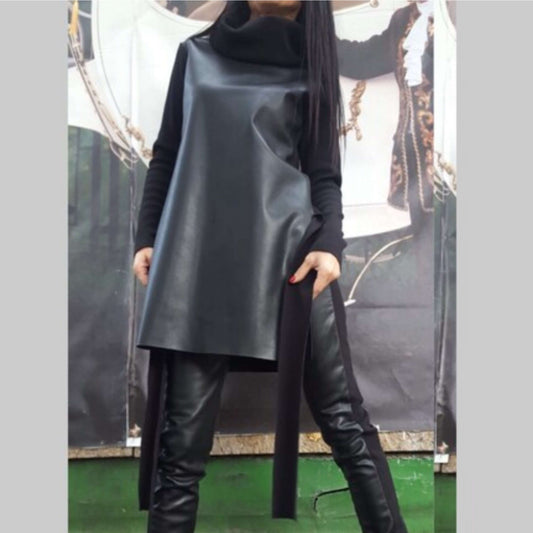 Eco Leather Tunic - Handmade clothing from AngelBySilvia - Top Designer Brands 