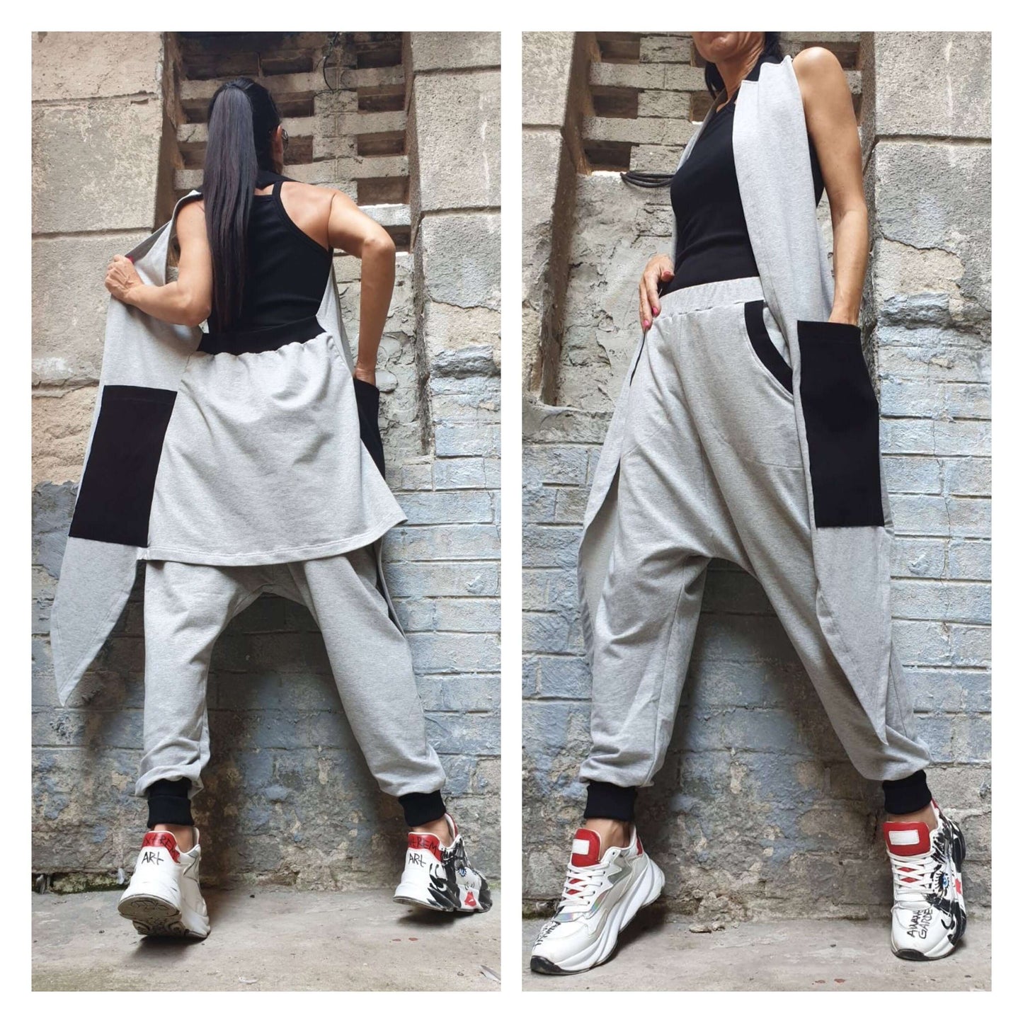 Avantgarde Pants Vest Set - Handmade clothing from AngelBySilvia - Top Designer Brands 