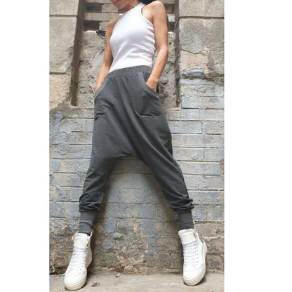 Harem Grey Trousers - Handmade clothing from AngelBySilvia - Top Designer Brands 