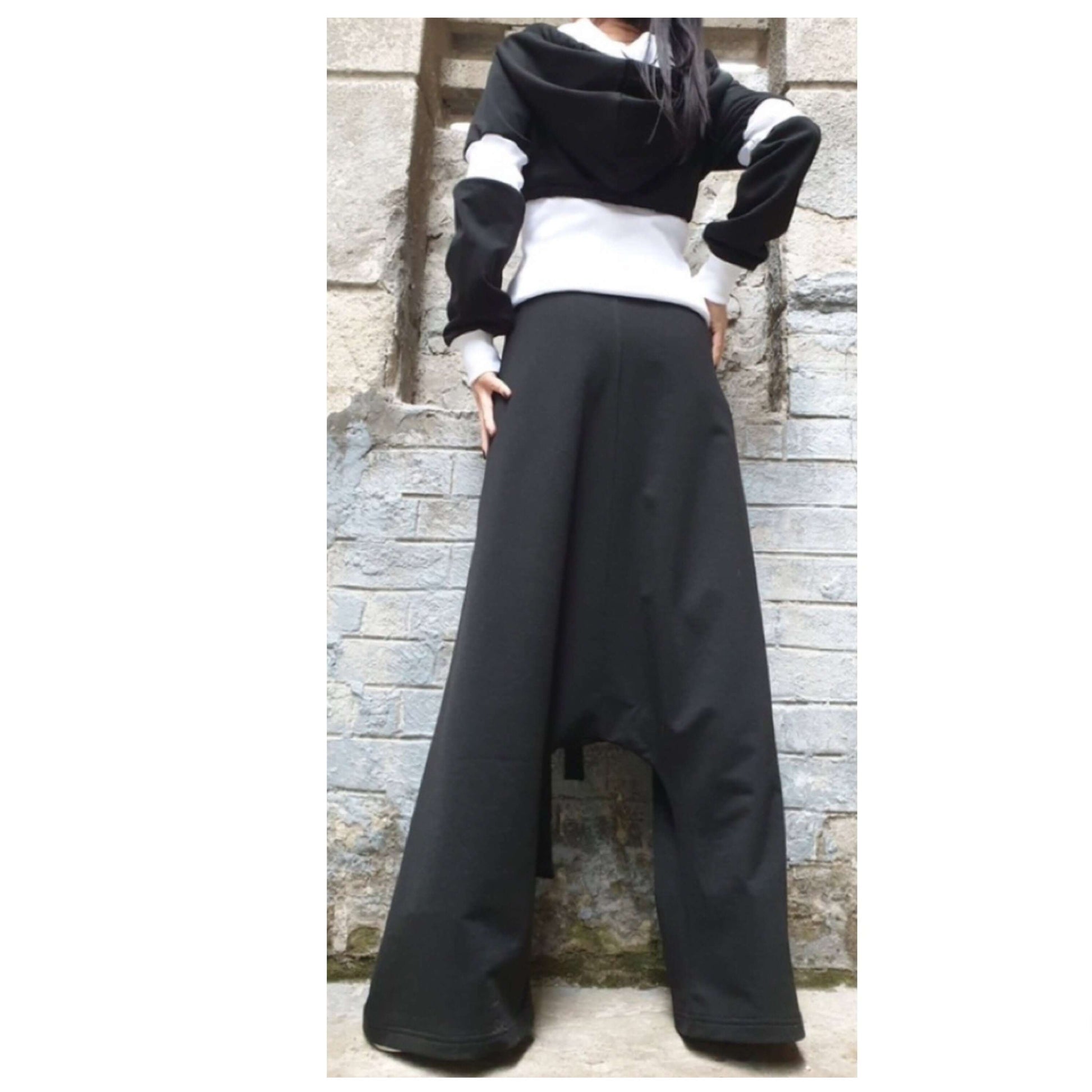 Harem Black Pants - Handmade clothing from AngelBySilvia - Top Designer Brands 