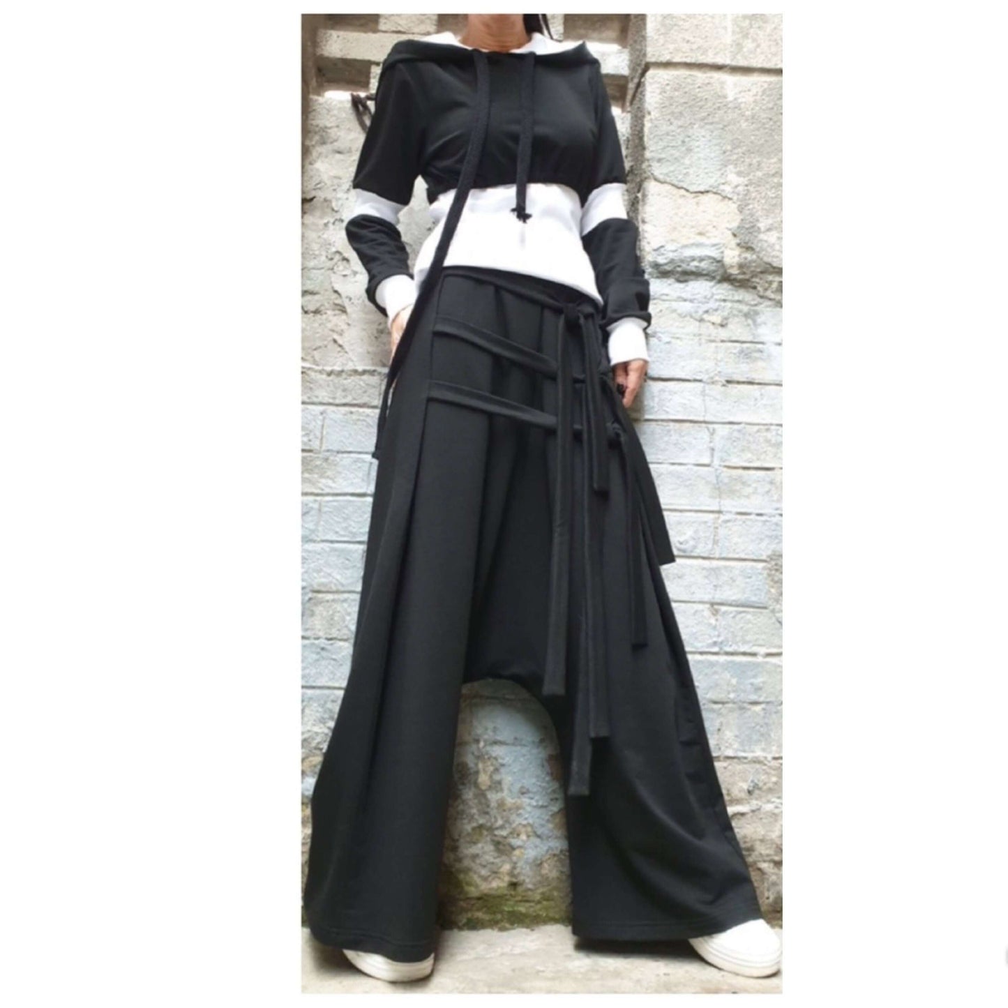 Harem Black Pants - Handmade clothing from AngelBySilvia - Top Designer Brands 