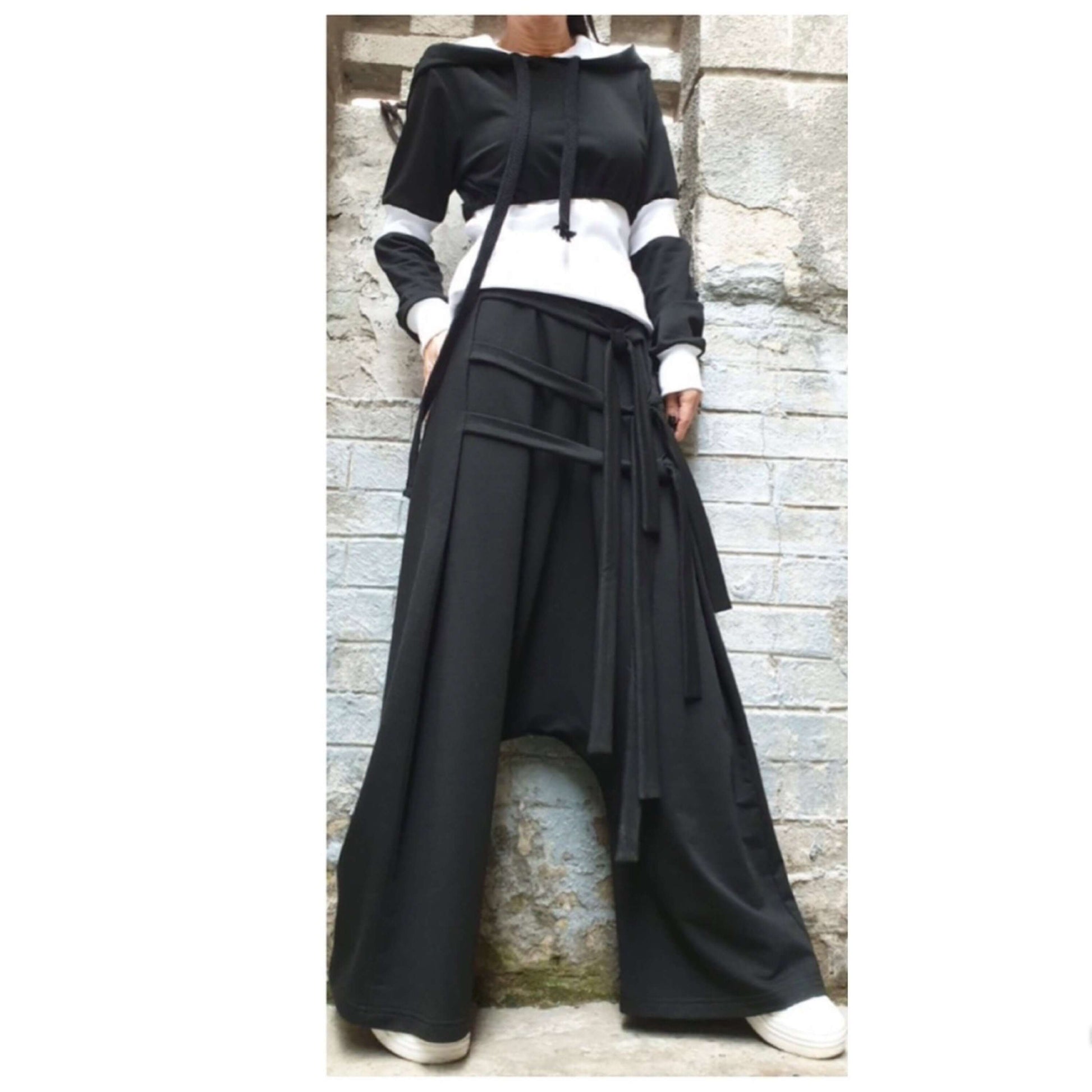 Harem Black Pants - Handmade clothing from AngelBySilvia - Top Designer Brands 