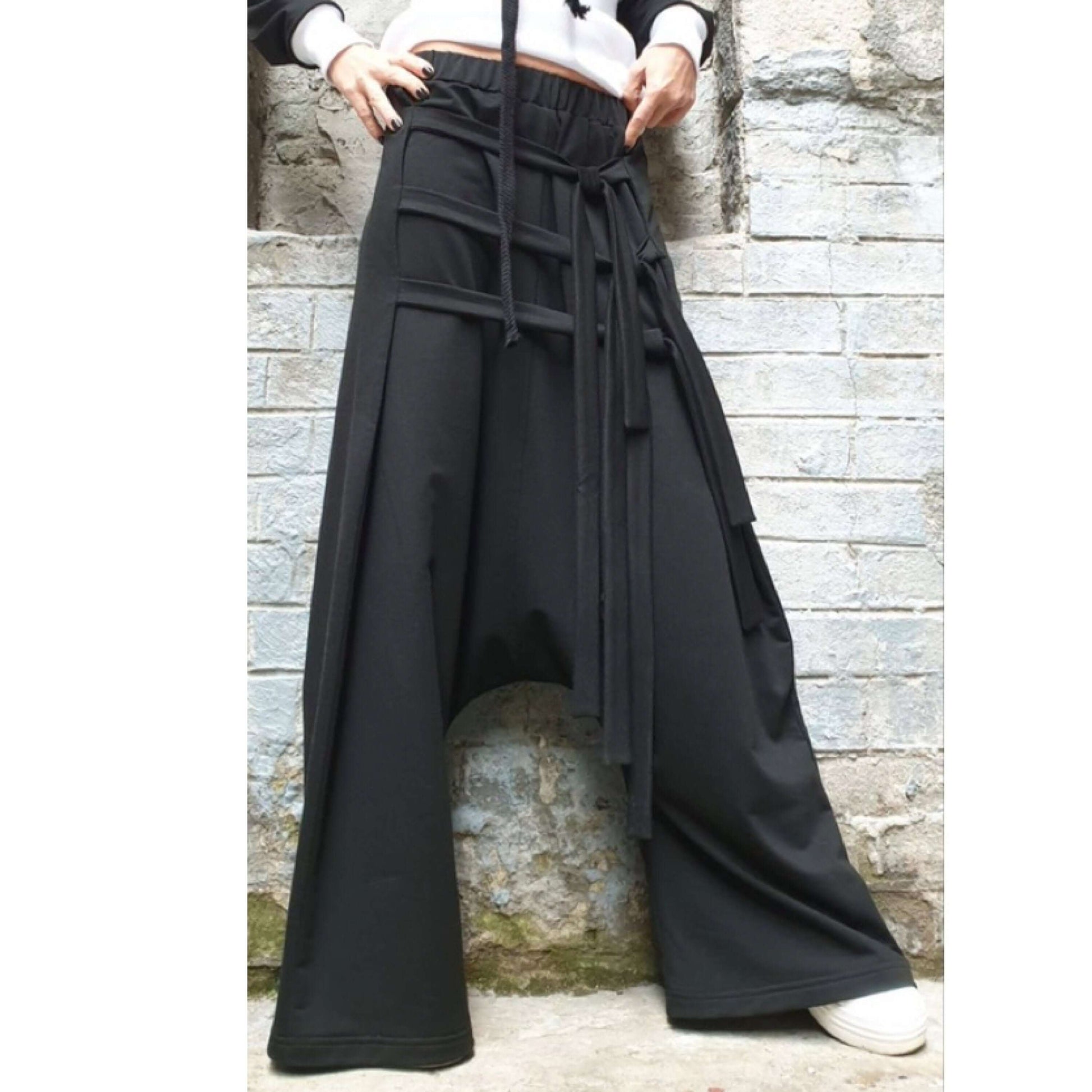 Harem Black Pants - Handmade clothing from AngelBySilvia - Top Designer Brands 