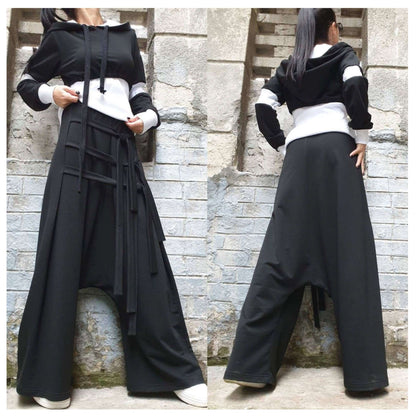 Harem Black Pants - Handmade clothing from AngelBySilvia - Top Designer Brands 