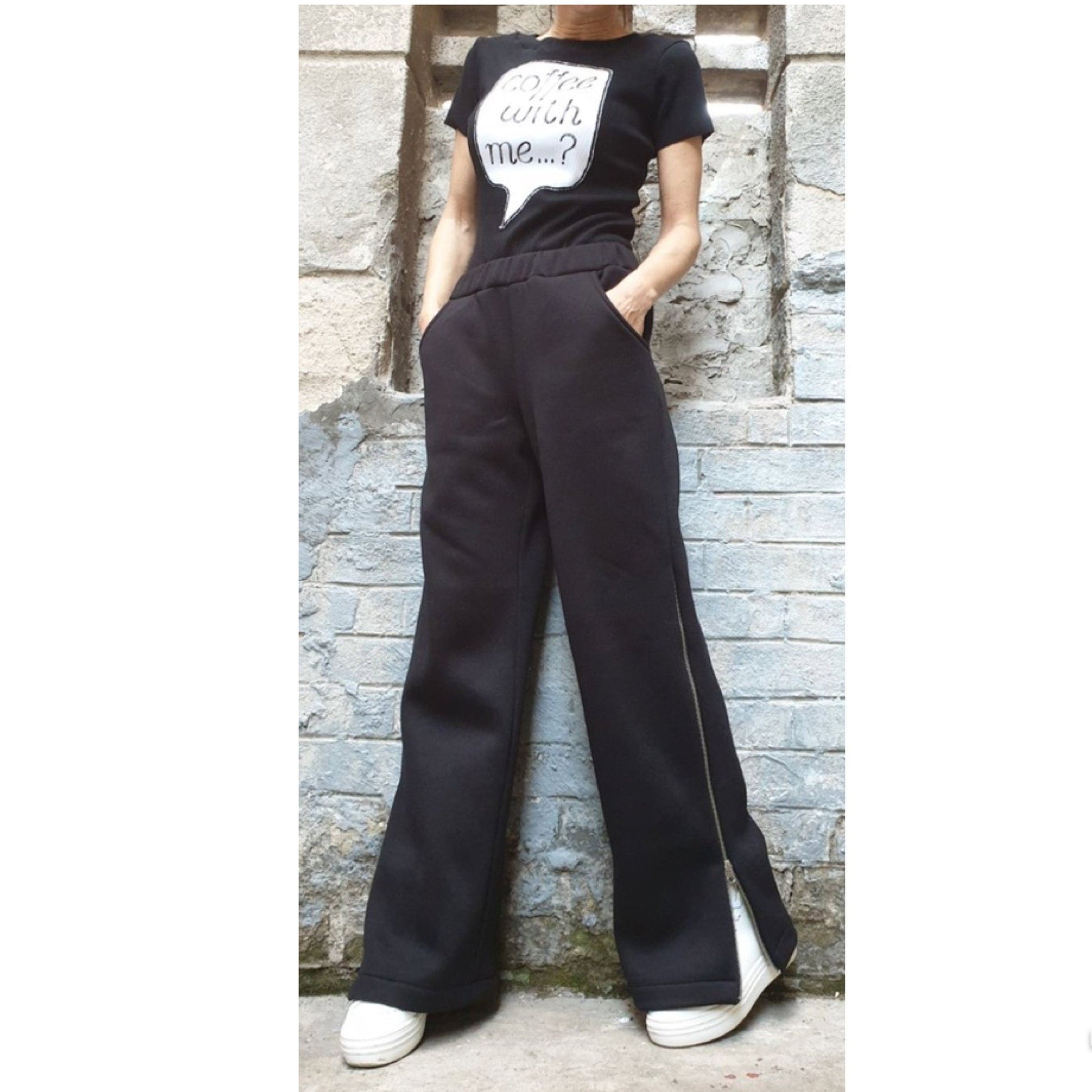 Warm Cotton Straight Zipper Pants - Handmade clothing from AngelBySilvia - Top Designer Brands 