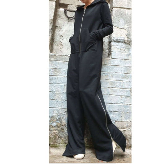 Extravagant Hooded Jumpsuit - Handmade clothing from AngelBySilvia - Top Designer Brands 
