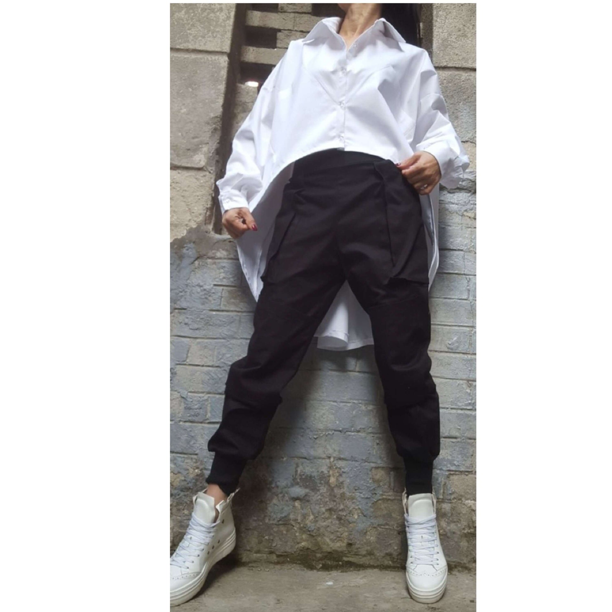 Asymmetric White Shirt - Handmade clothing from AngelBySilvia - Top Designer Brands 