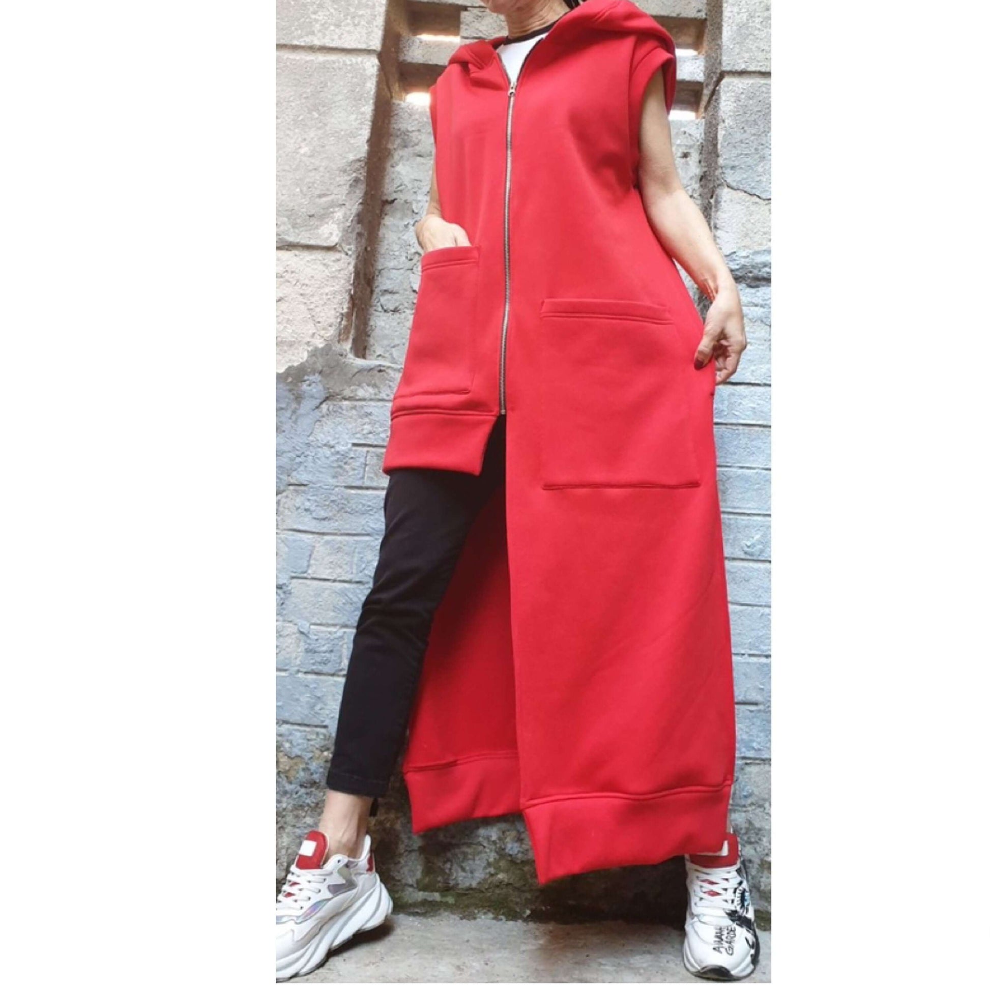 Extravagant Red Vest - Handmade clothing from AngelBySilvia - Top Designer Brands 