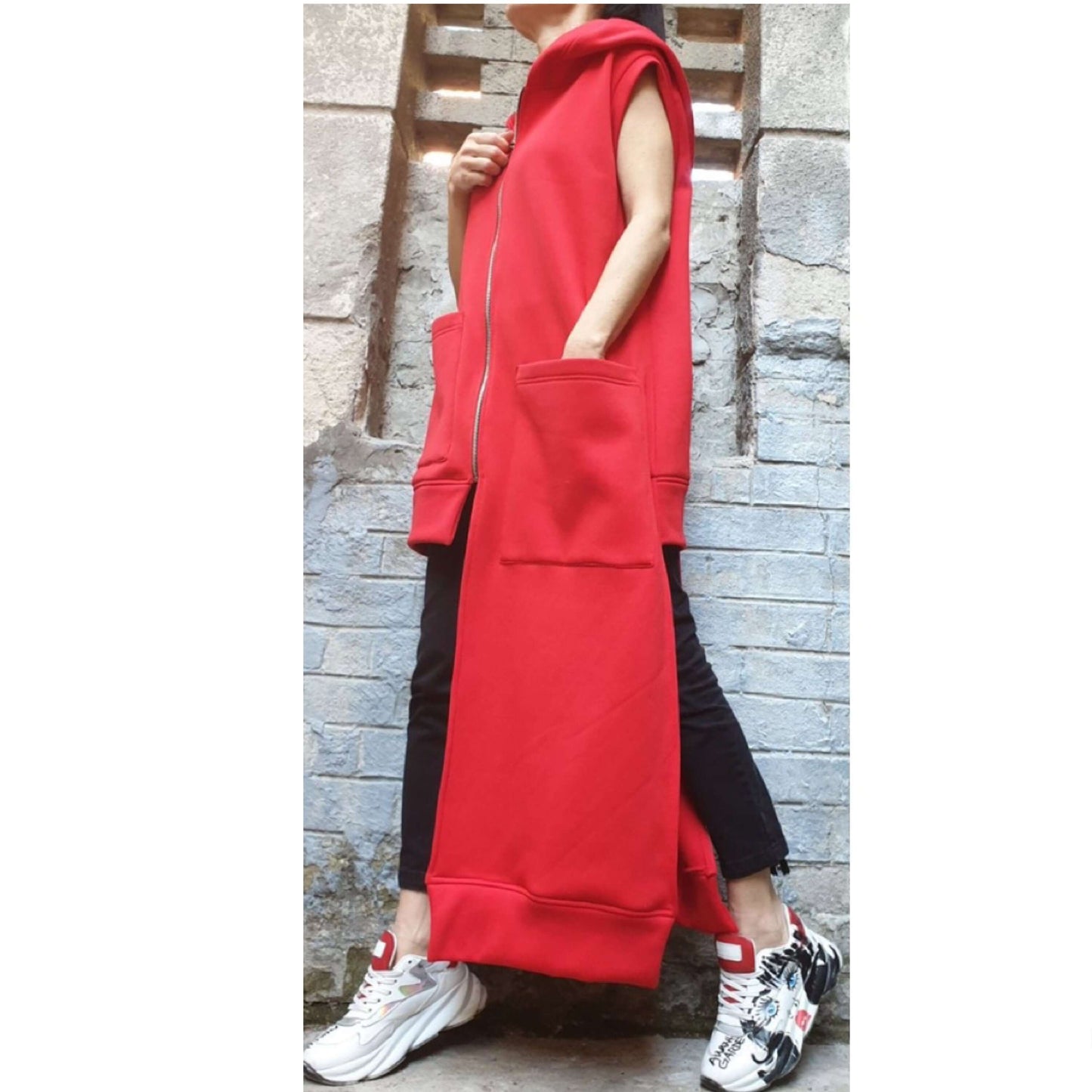 Extravagant Red Vest - Handmade clothing from AngelBySilvia - Top Designer Brands 