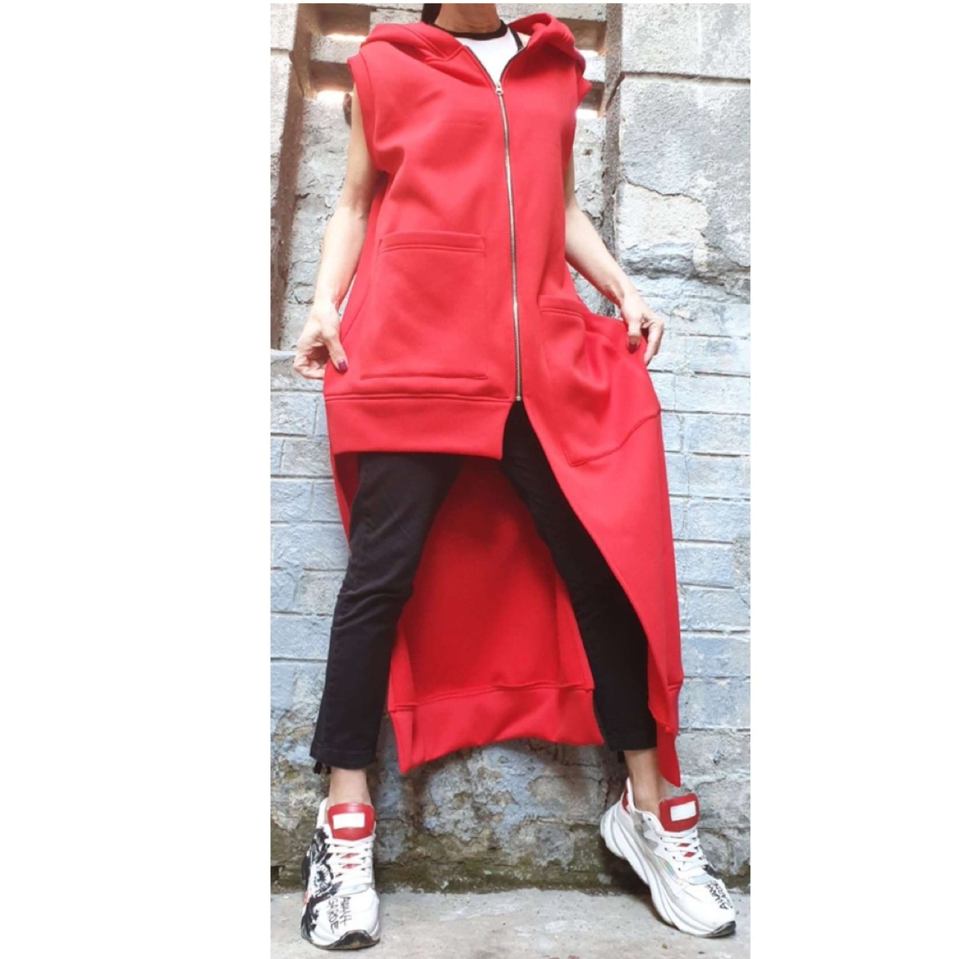 Extravagant Red Vest - Handmade clothing from AngelBySilvia - Top Designer Brands 