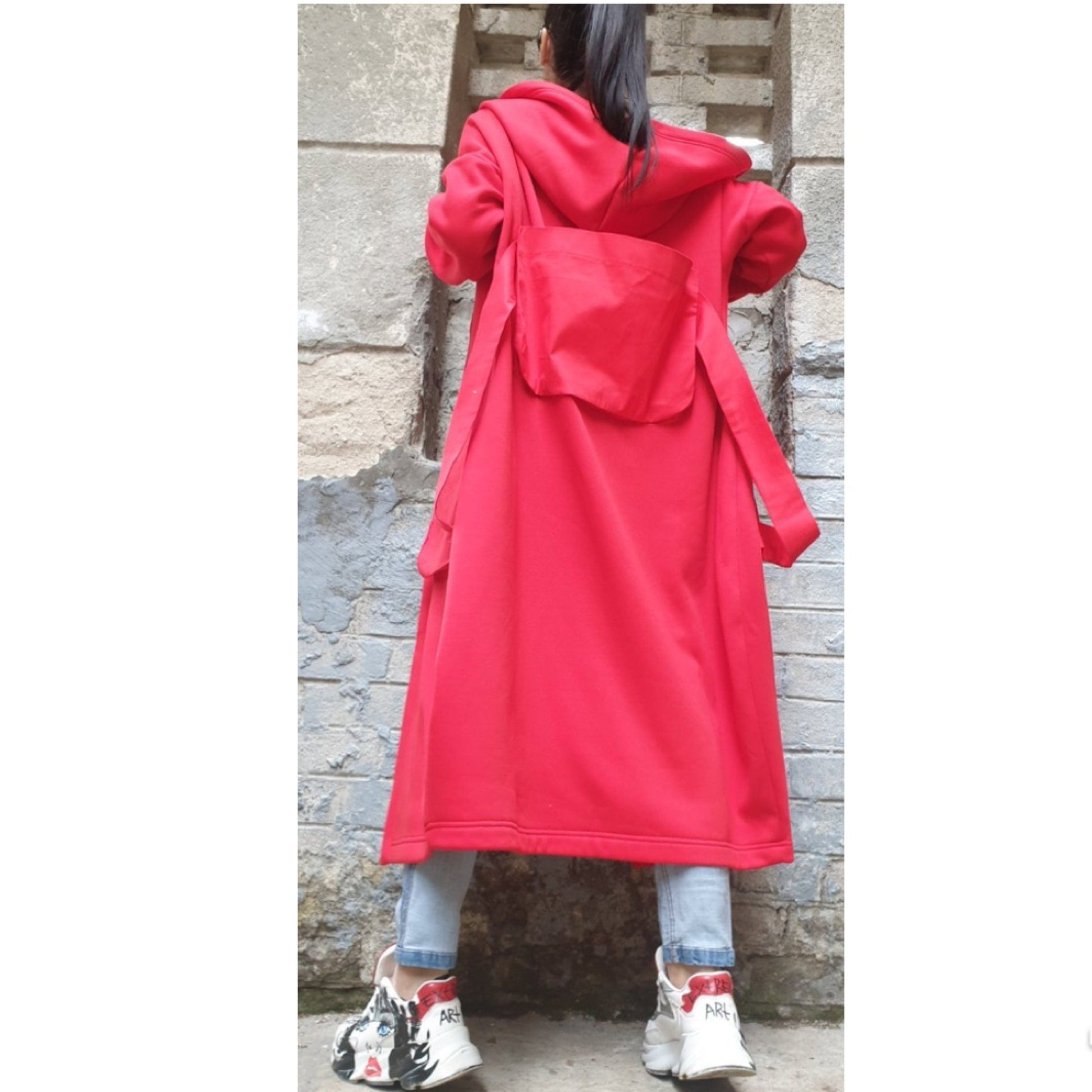 Red Outer Pocket Cotton Vest - Handmade clothing from AngelBySilvia - Top Designer Brands 