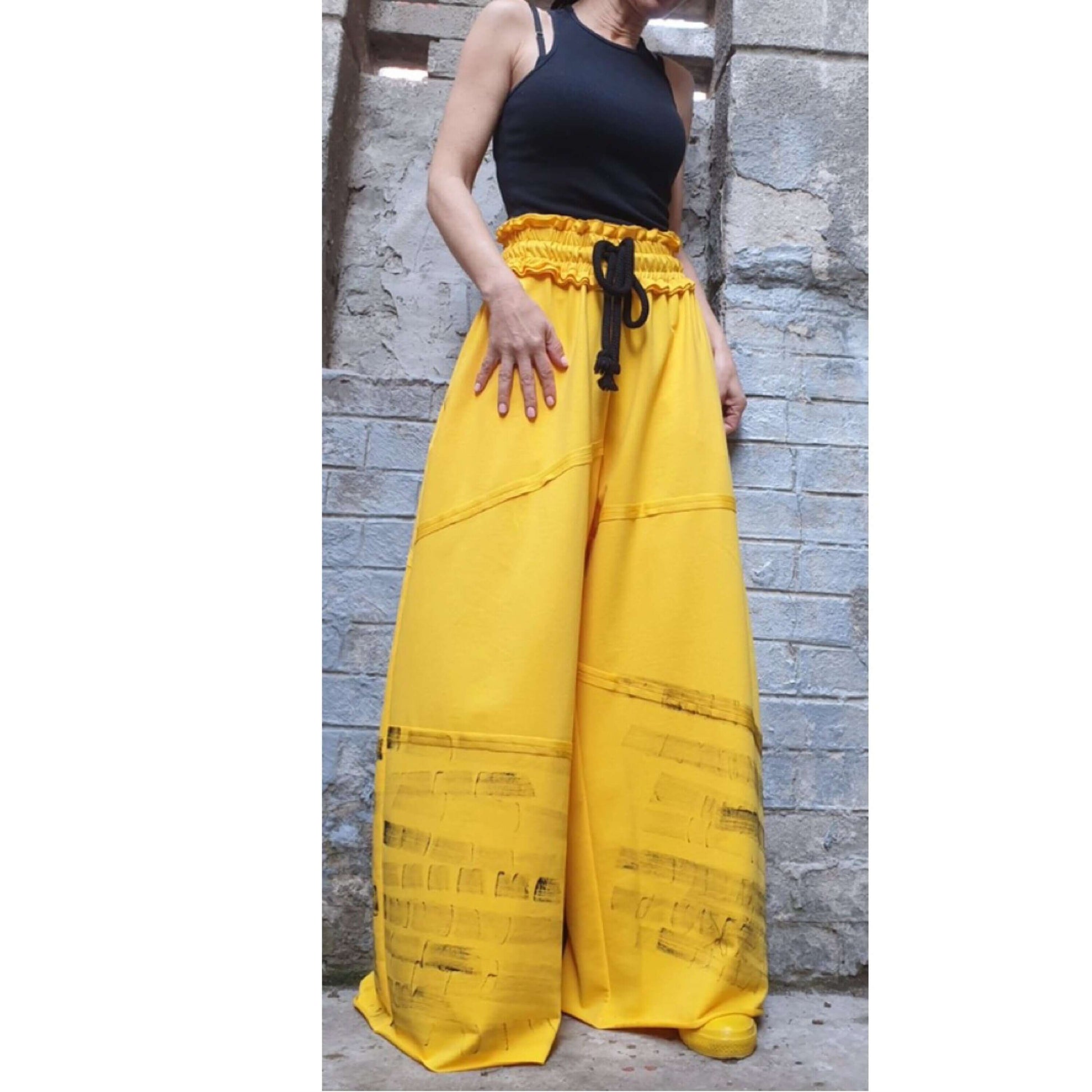 Loose High Waist Trousers - Handmade clothing from AngelBySilvia - Top Designer Brands 