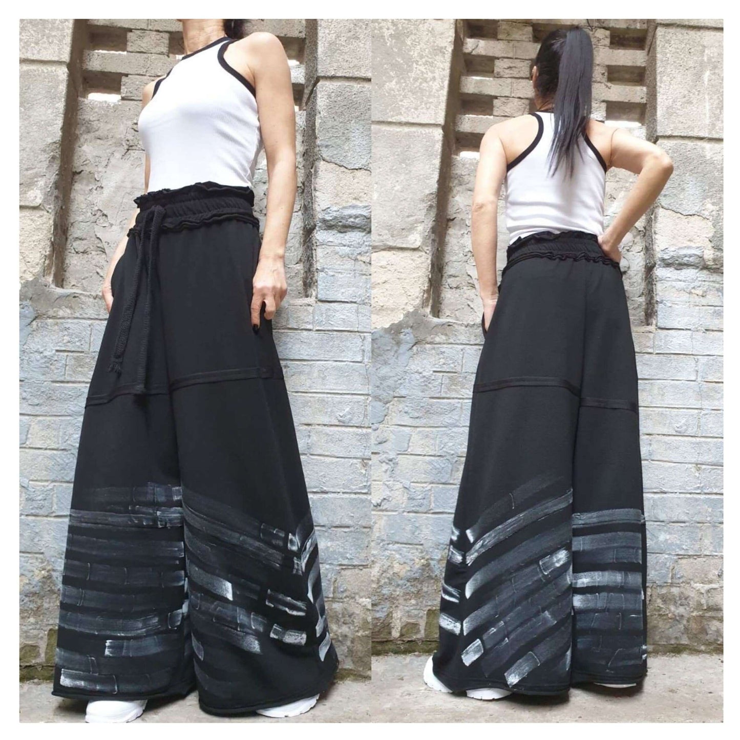 Casual Cotton Trousers - Handmade clothing from AngelBySilvia - Top Designer Brands 