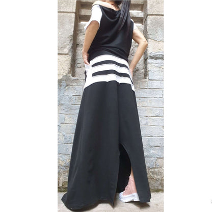 Asymmetric Black White Set - Handmade clothing from AngelBySilvia - Top Designer Brands 