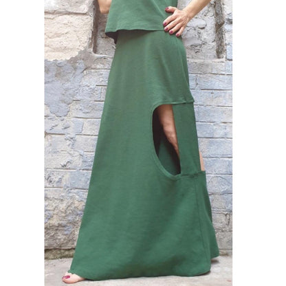 New Collection High Waist Green Skirt - Handmade clothing from AngelBySilvia - Top Designer Brands 