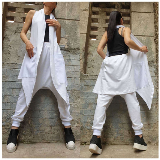 Asymmetric Vest Pants Set - Handmade clothing from AngelBySilvia - Top Designer Brands 