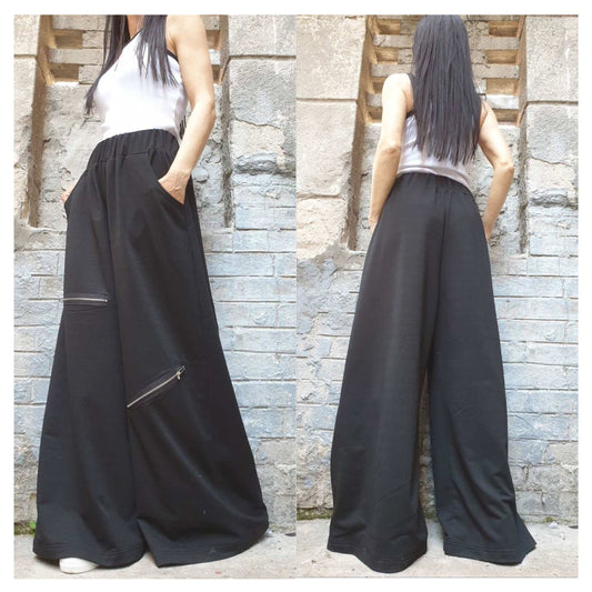 New Loose Black Pants - Handmade clothing from AngelBySilvia - Top Designer Brands 