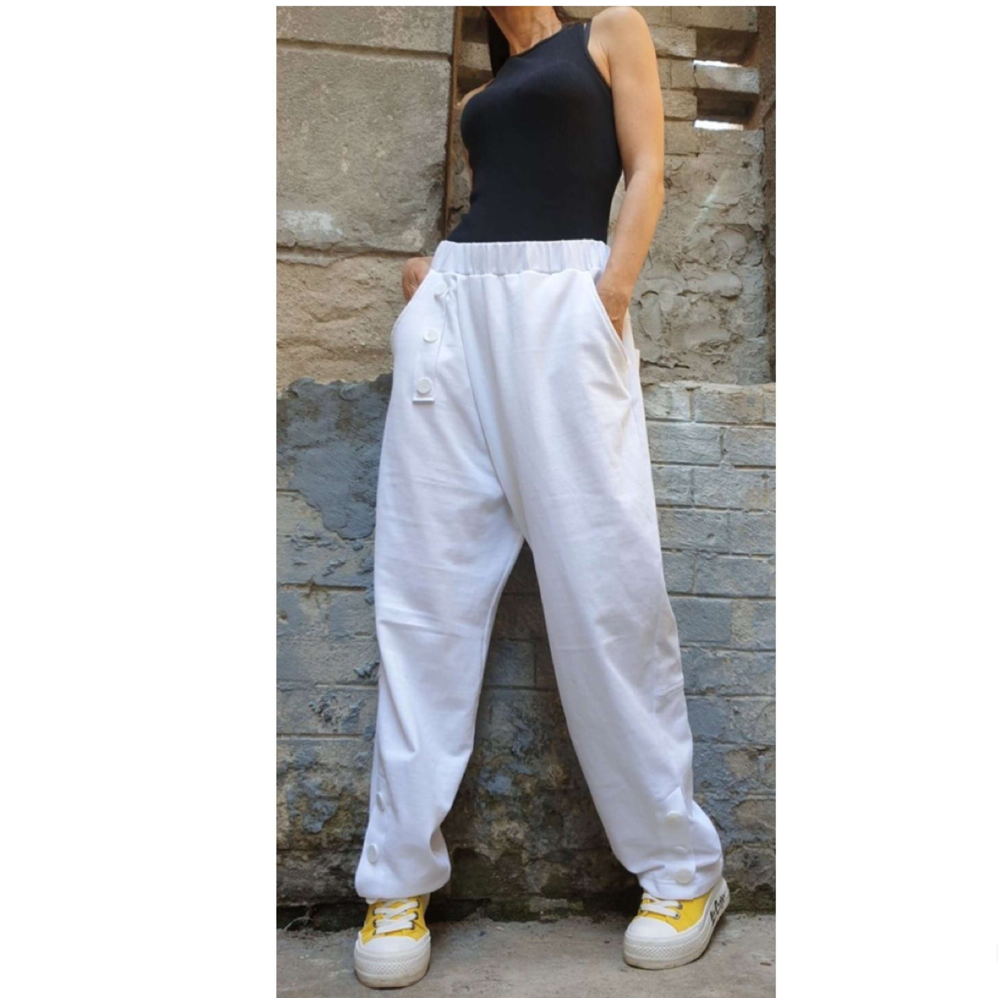 Everyday Cotton Long Pants - Handmade clothing from AngelBySilvia - Top Designer Brands 