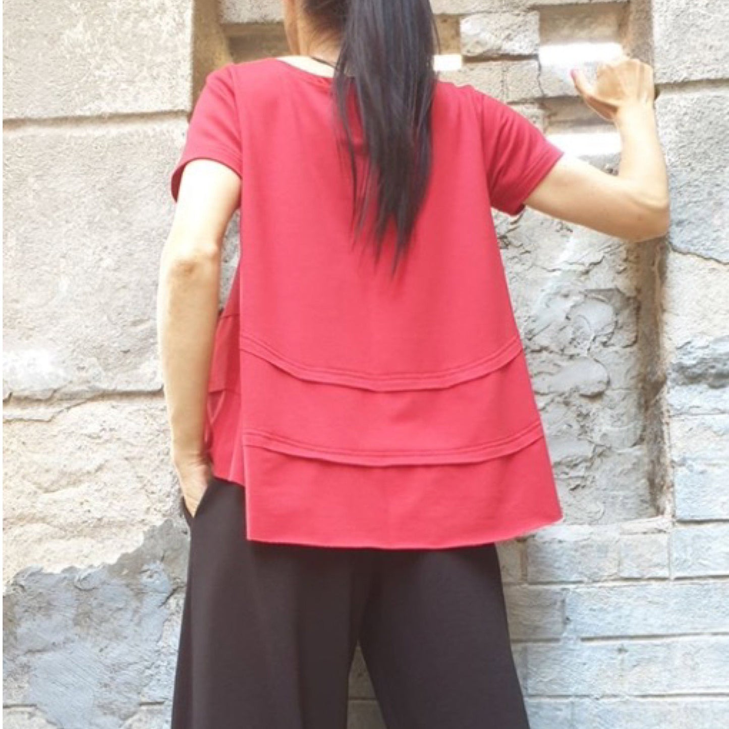 Summer Red Blouse - Handmade clothing from AngelBySilvia - Top Designer Brands 
