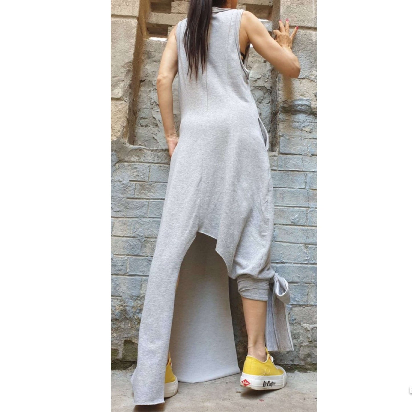 Asymmetric Grey Dress - Handmade clothing from AngelBySilvia - Top Designer Brands 