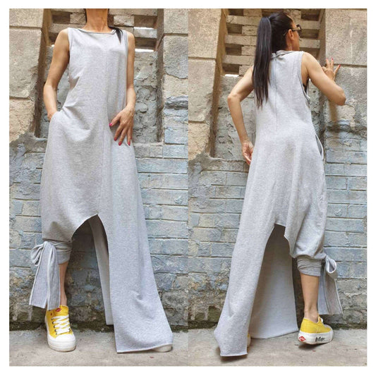 Asymmetric Grey Dress - Handmade clothing from AngelBySilvia - Top Designer Brands 