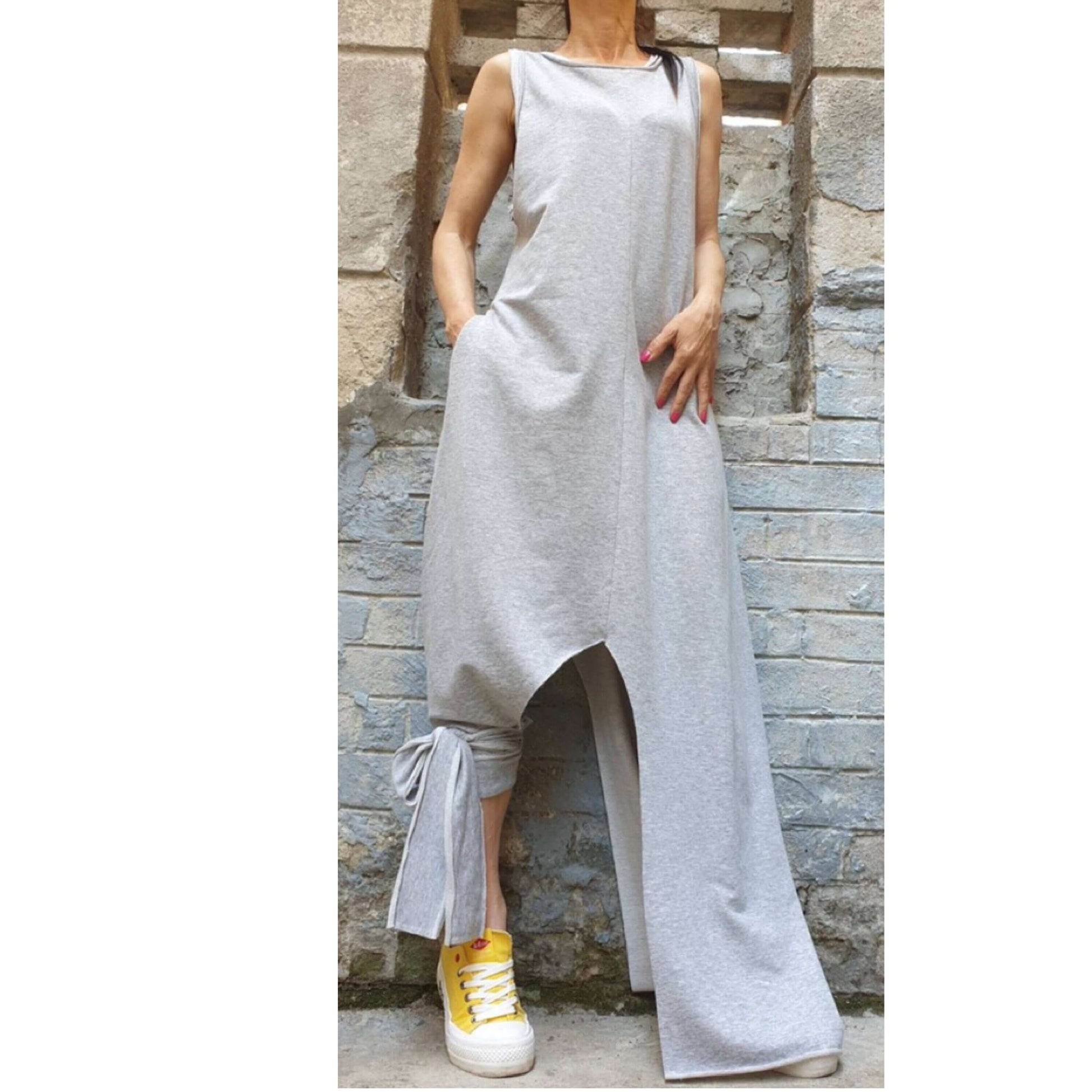 Asymmetric Grey Dress - Handmade clothing from AngelBySilvia - Top Designer Brands 