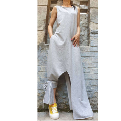 Asymmetric Grey Dress - Handmade clothing from AngelBySilvia - Top Designer Brands 