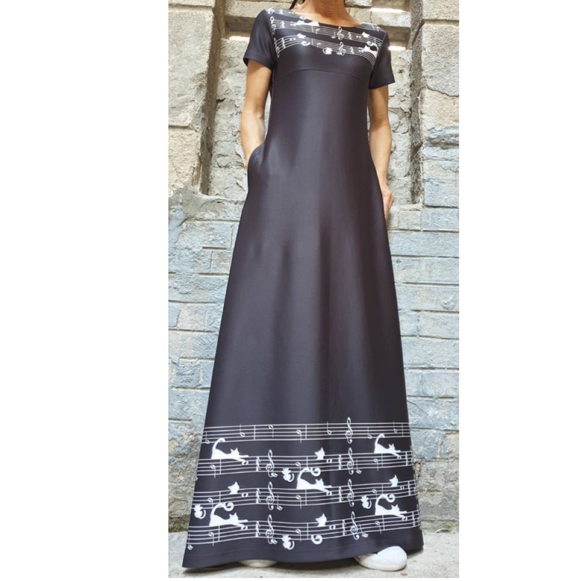New Long A-line Dress - Handmade clothing from AngelBySilvia - Top Designer Brands 